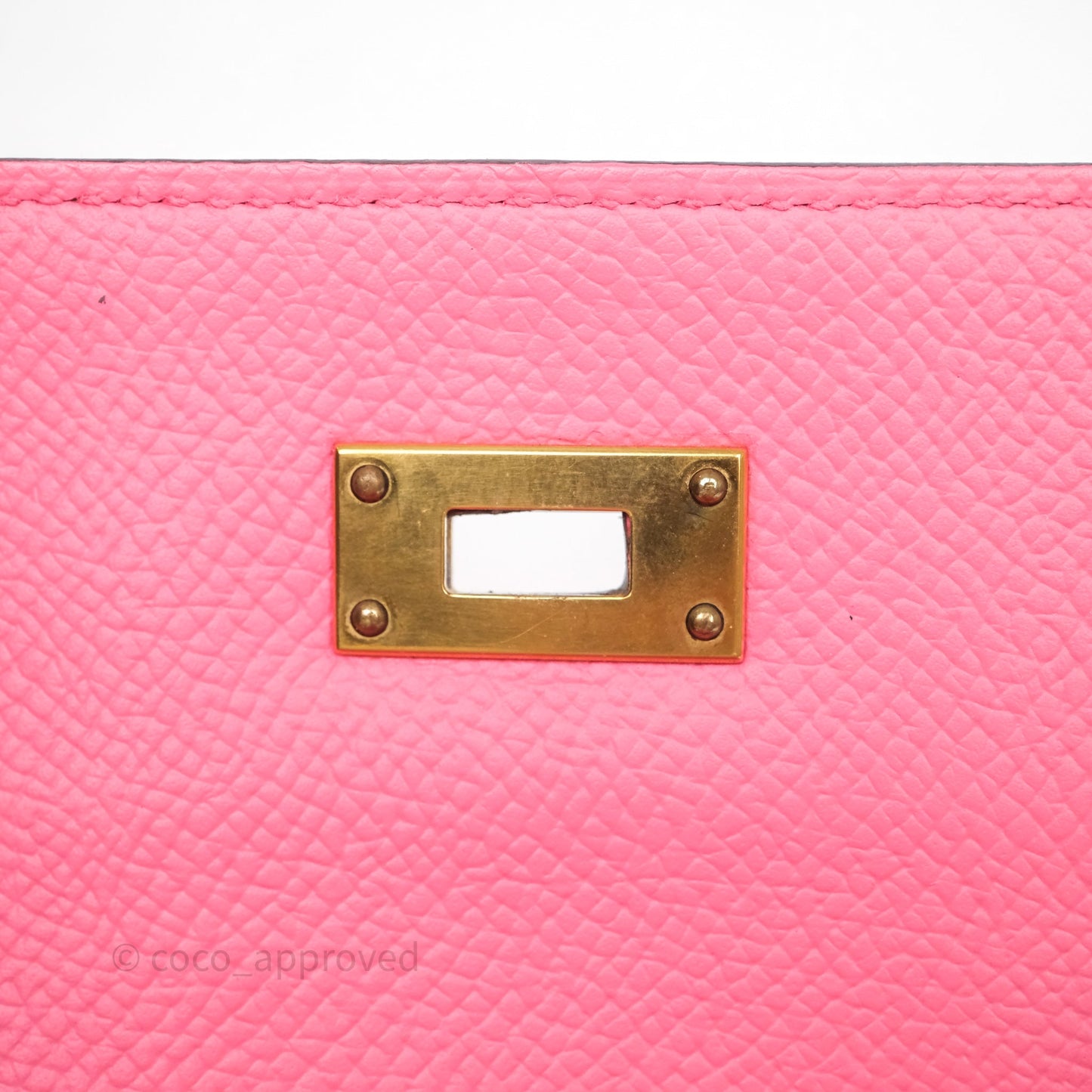 Hermès Kelly Depliant Medium Wallet Rose Epsom Gold Hardware