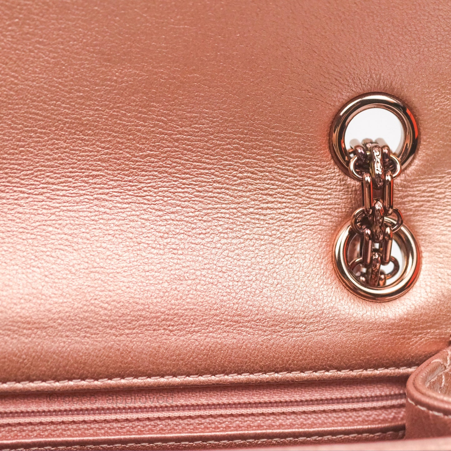 Chanel Mini Reissue 224 Copper Metallic Calfskin Rose Gold