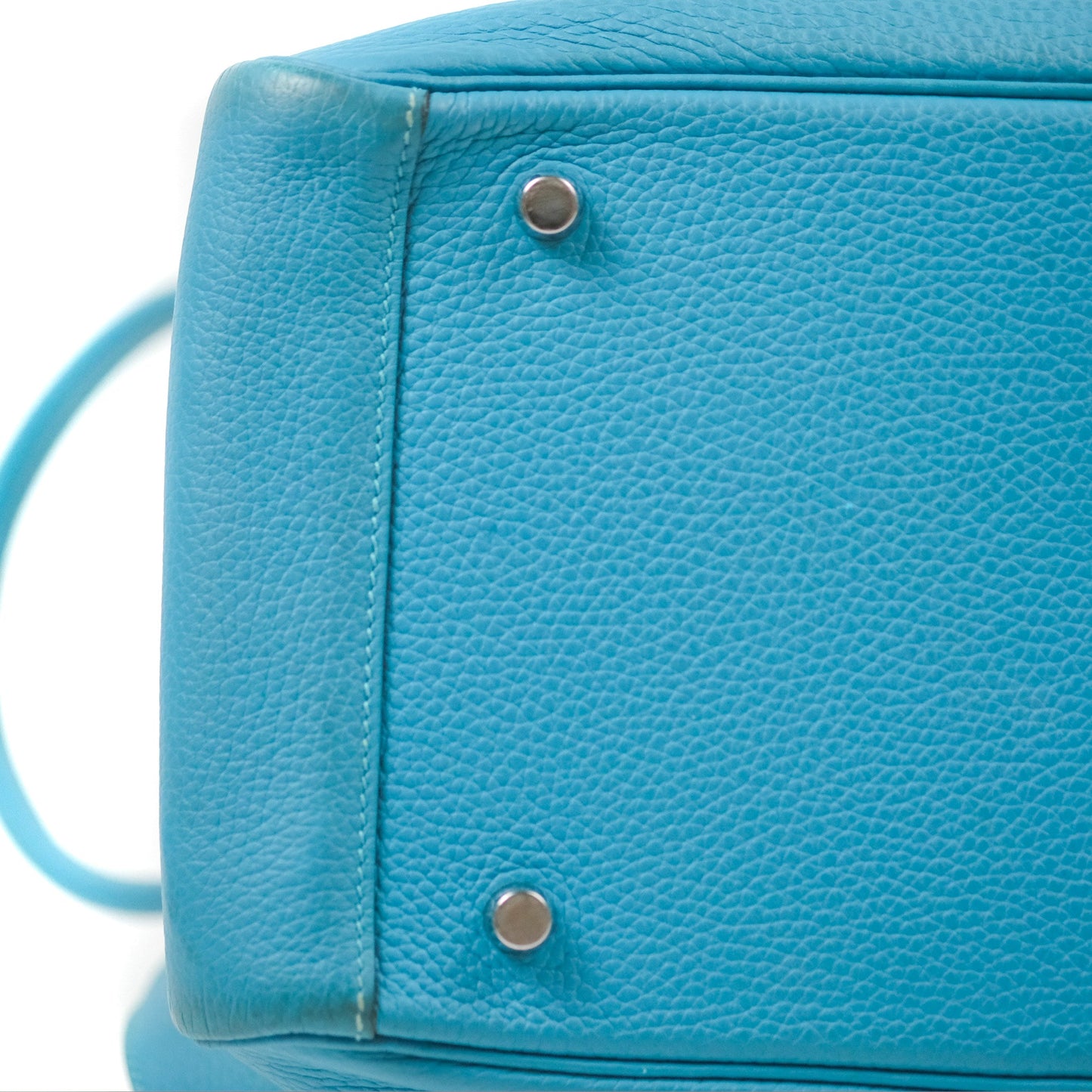 Hermès Lindy 34 Blue Paon Clemence Palladium Hardware