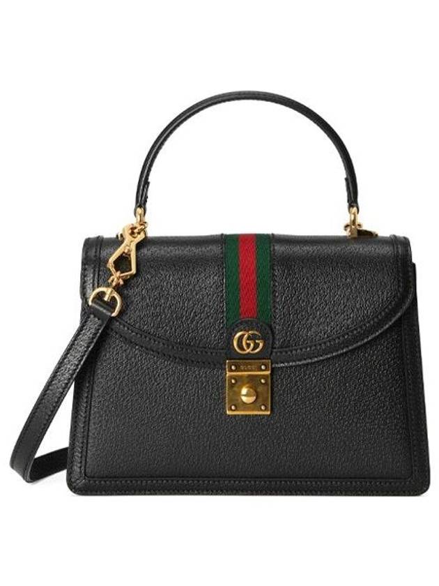 Luxury Gucci Trending 2025 Ophidia Web Detail Top Handle Shoulder Bag Black