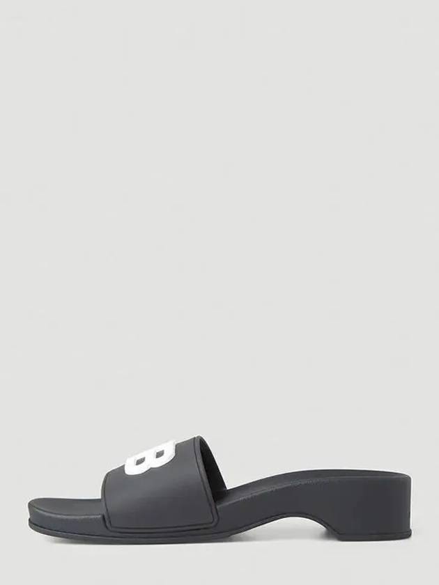 Luxury Balenciaga Rubber Slippers Black