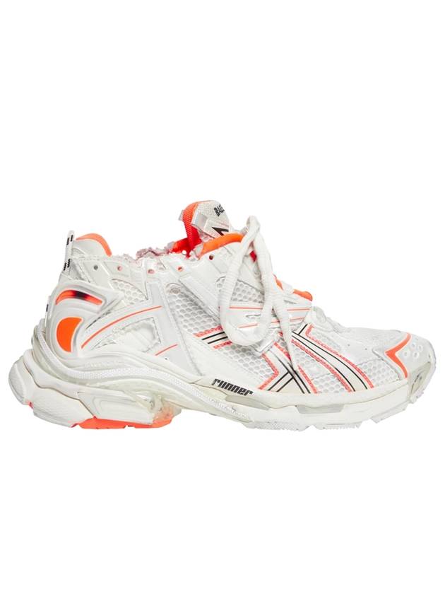 Luxury Balenciaga Runner Low-Top Sneakers White Orange