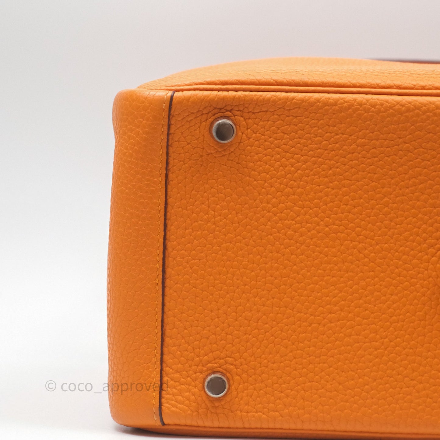 Hermès Lindy 30 Abricot I9 Clemence Palladium Hardware