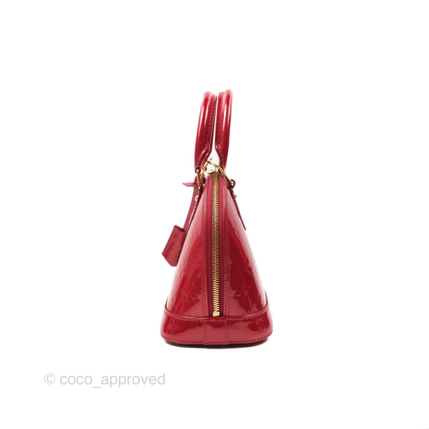 Louis Vuitton Alma BB Red Patent Gold Hardware
