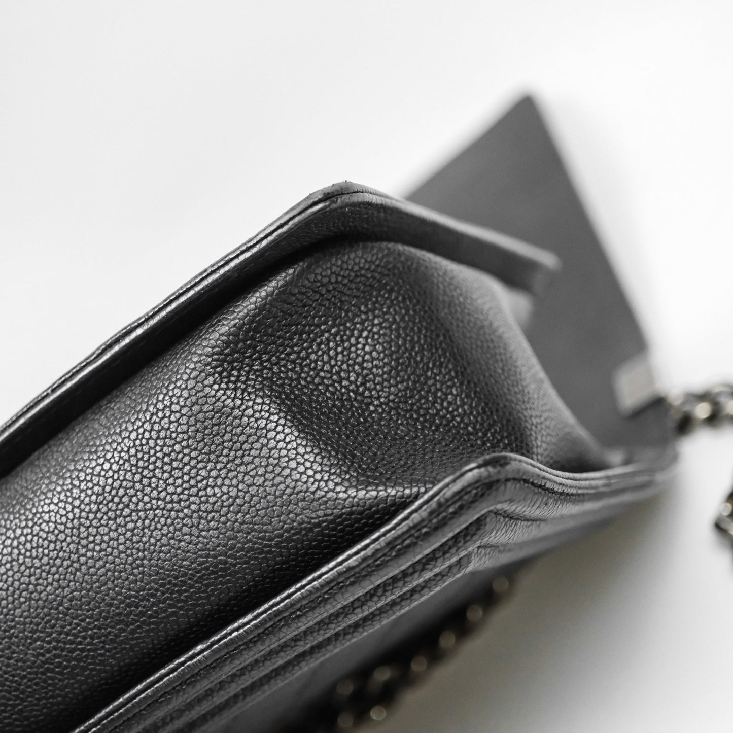 Chanel Quilted New Medium Boy Black Caviar Ruthenium Hardware