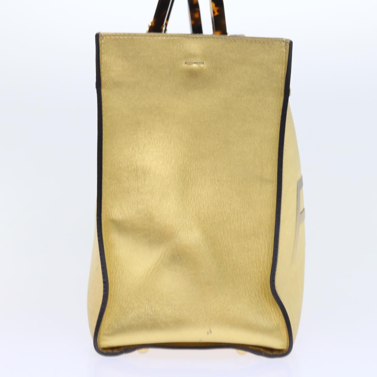 Luxury FendiShoulder Bag Leather Gold57059