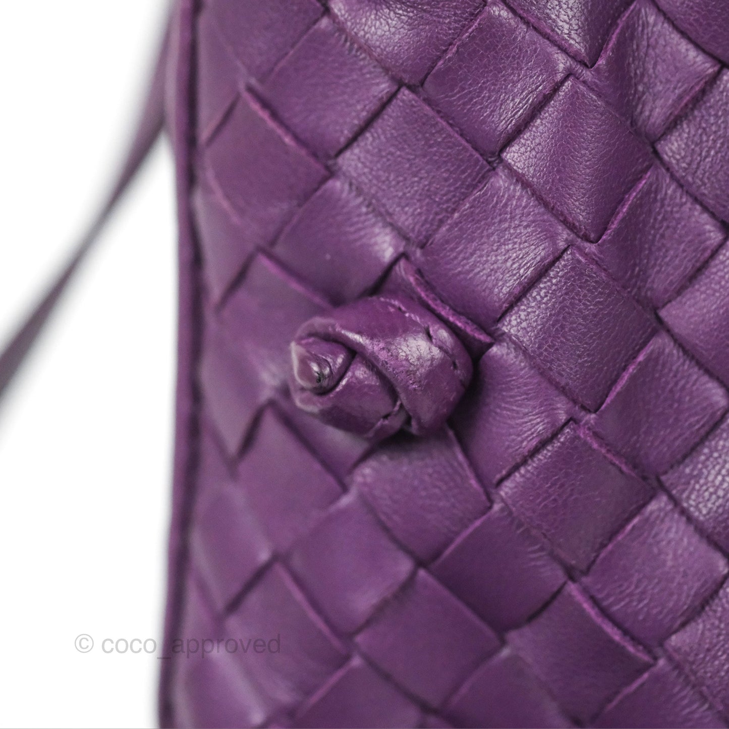 Bottega Veneta Crossbody Bag Intrecciato Leather Purple