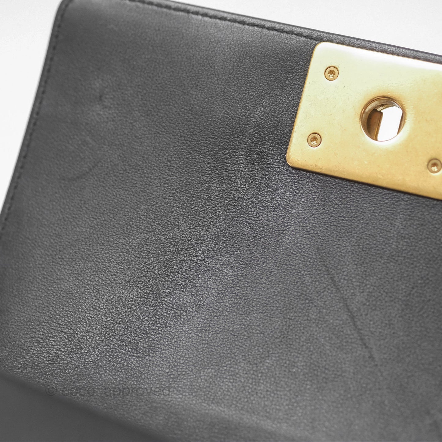 Chanel Small Boy Black Lambskin Aged Gold Hardware
