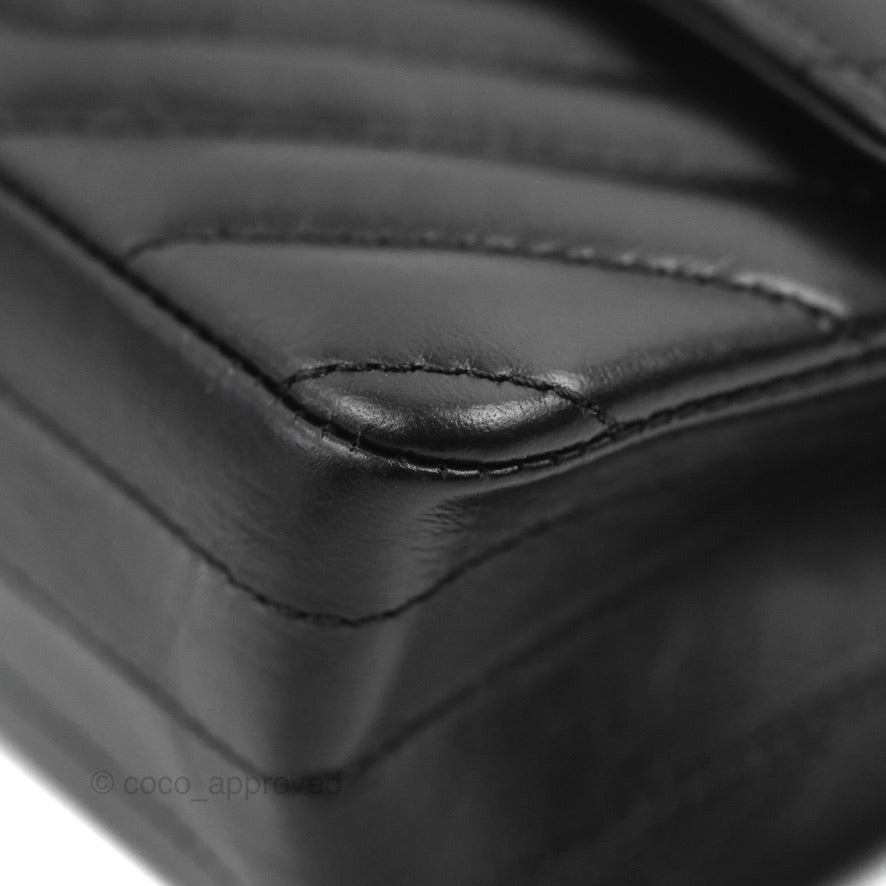 Chanel Mini Reissue 224 So Black Chevron Calfskin