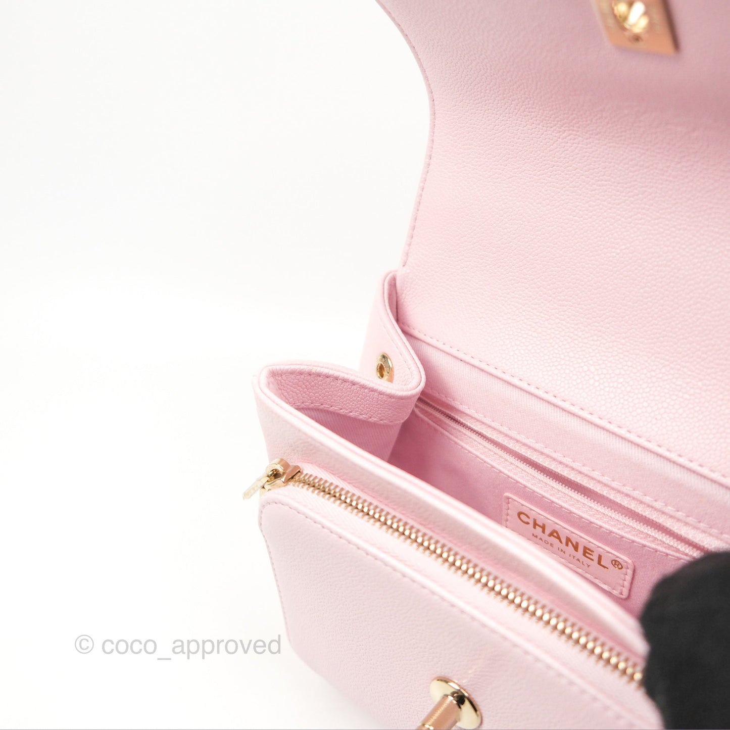 Chanel Quilted Small Business Affinity Flap Light Pink Caviar Gold Hardware