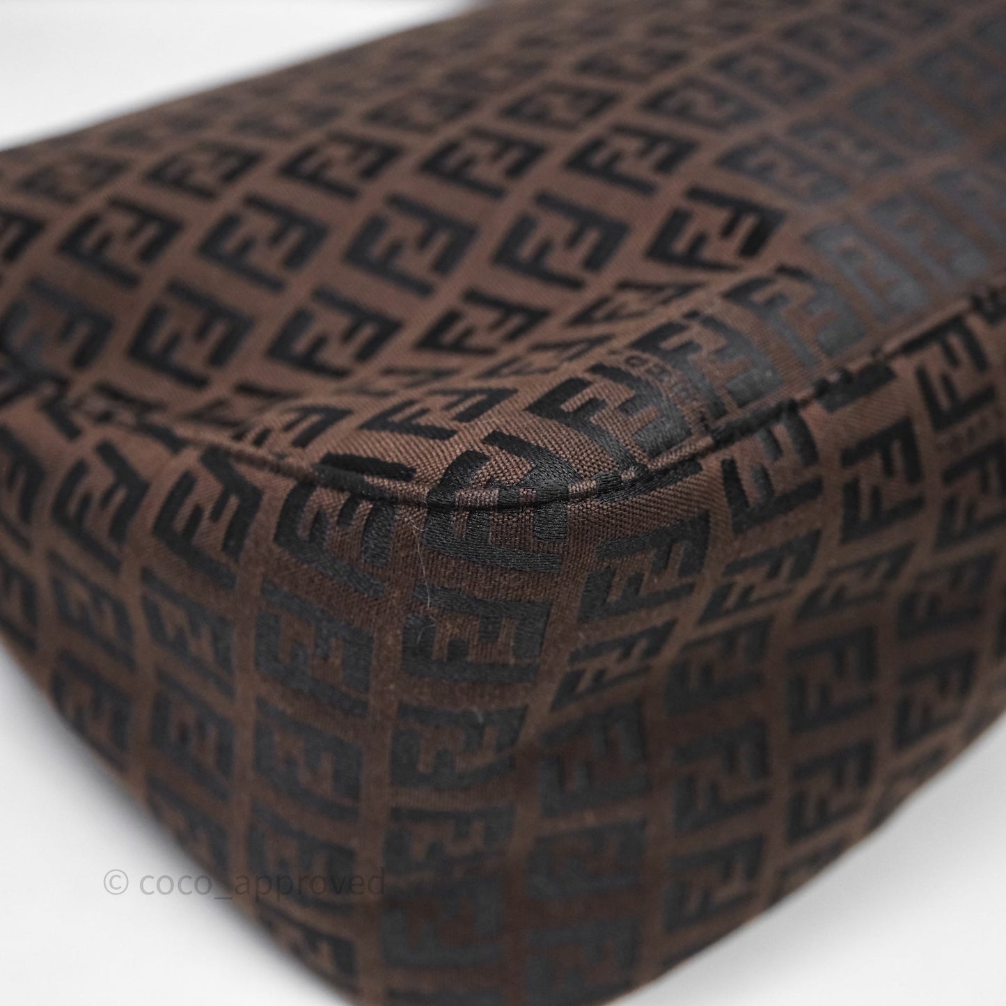 Fendi Vintage Mamma Baguette Bag Zucchino Dark Brown/ Black