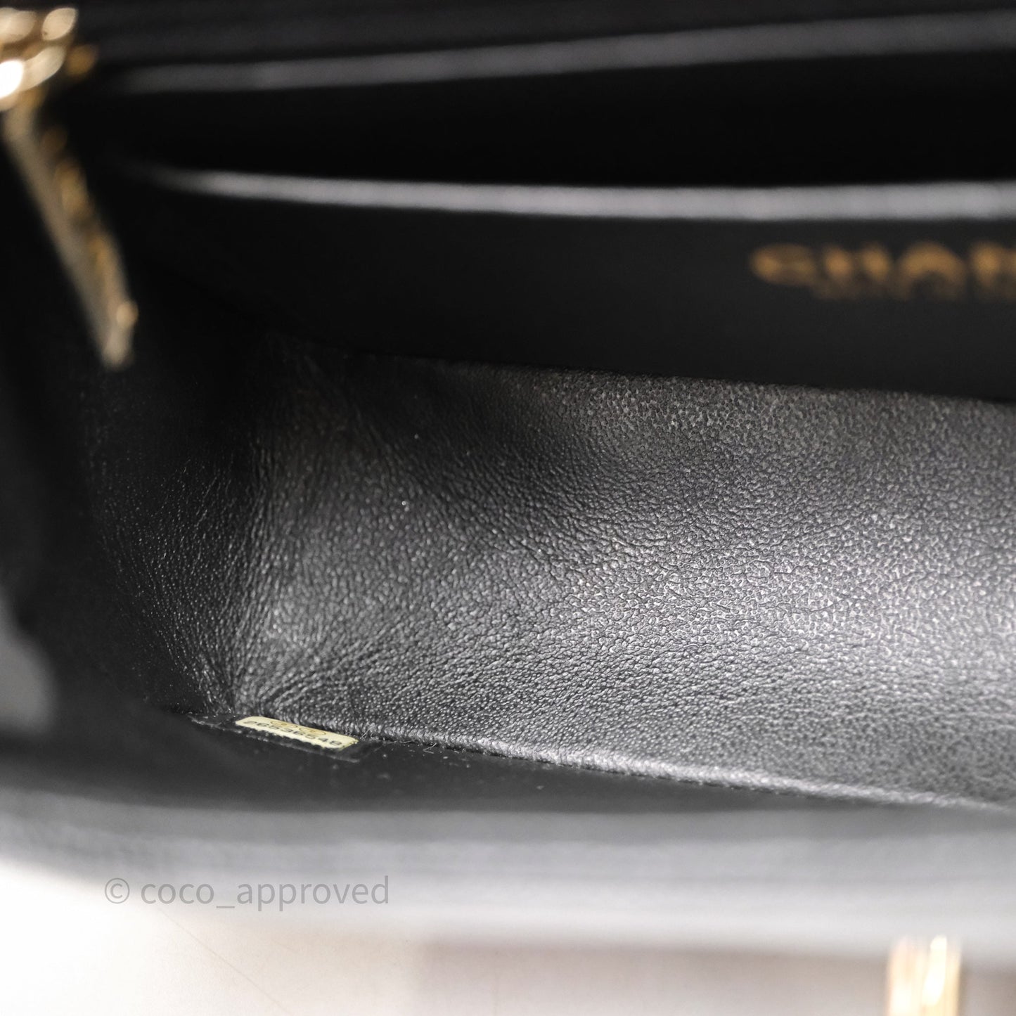 Chanel Quilted Mini Rectangular Black Caviar Gold Hardware