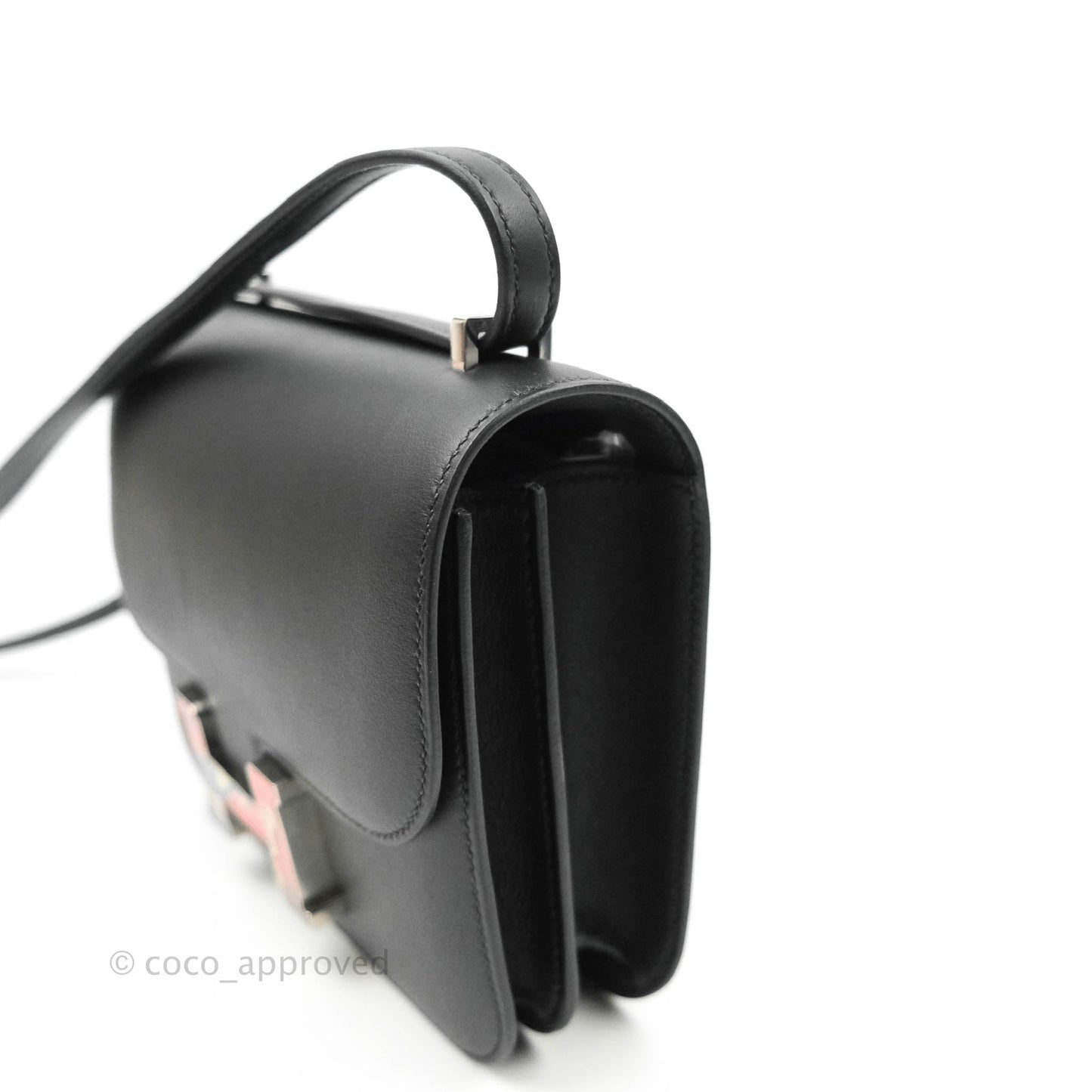 Hermès Constance Mini 18cm Black Swift Marble Lock