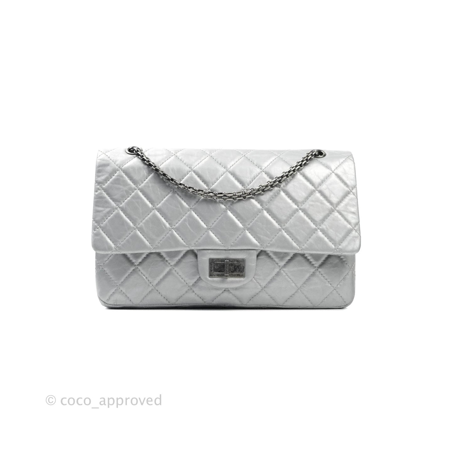 Chanel Reissue 227 Quilted Aged Calfskin Silver Ruthenium Hardware
