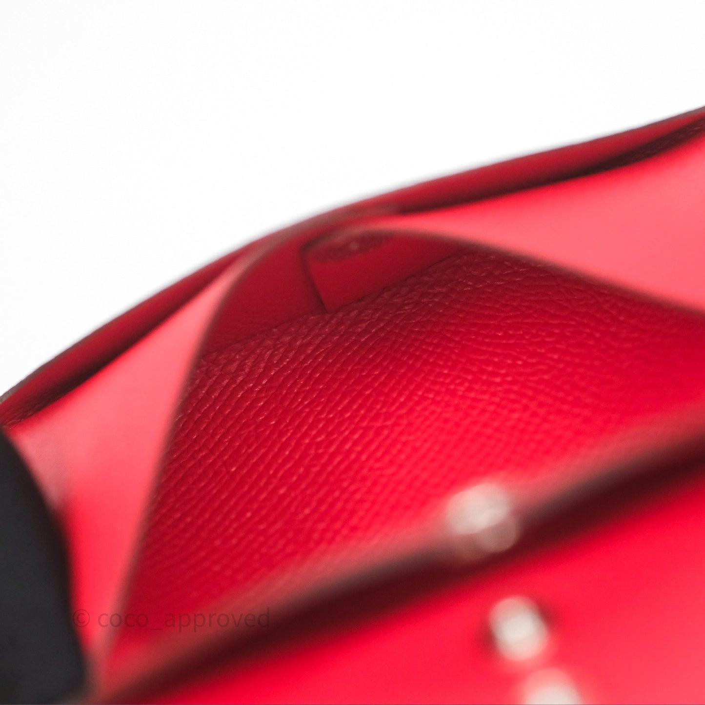 Hermès Calvi Duo Compact Card Holder Rouge De Coeur
