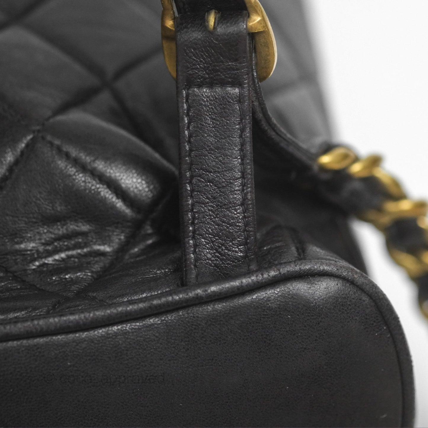 Chanel Vintage CC Duma Backpack Black Lambskin 24K Gold Hardware