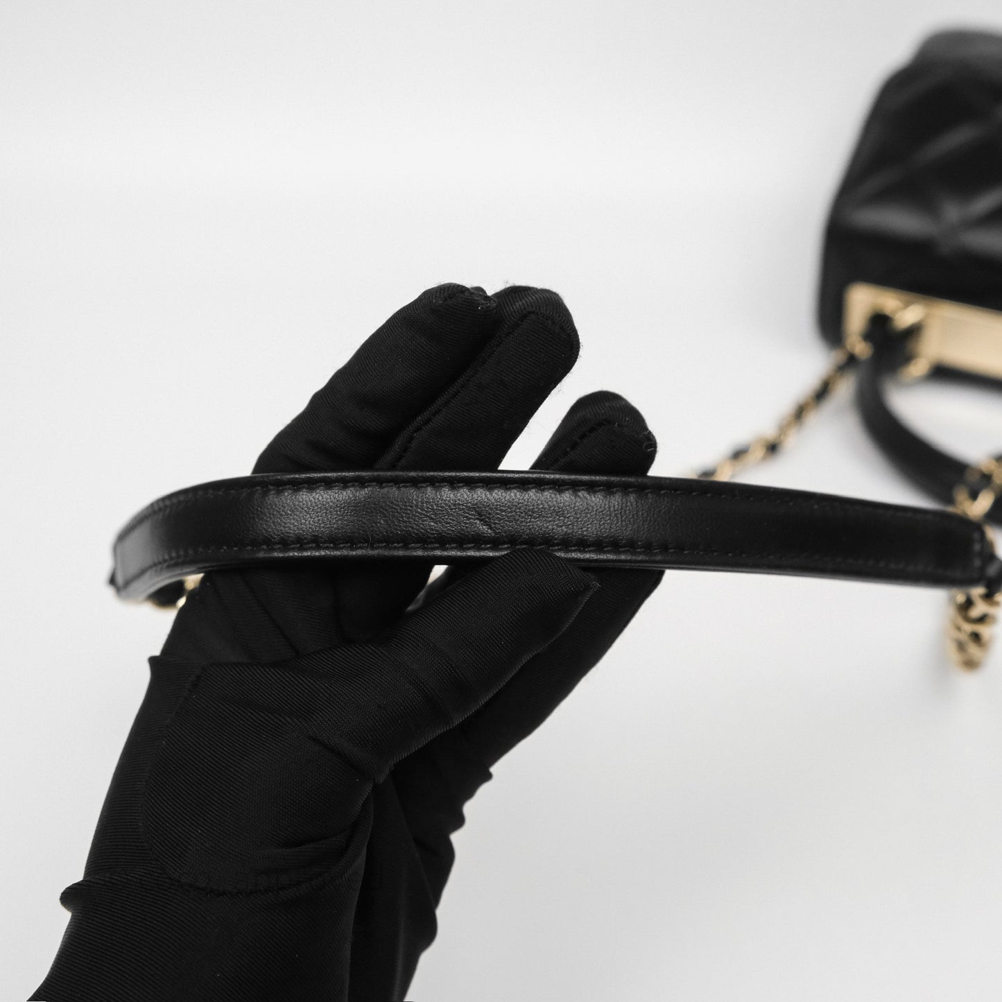 Chanel Small Trendy CC Black Lambskin Gold Hardware