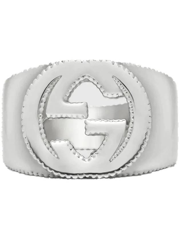 Luxury Gucci Trending 2025 Interlocking G Wide Ring Silver