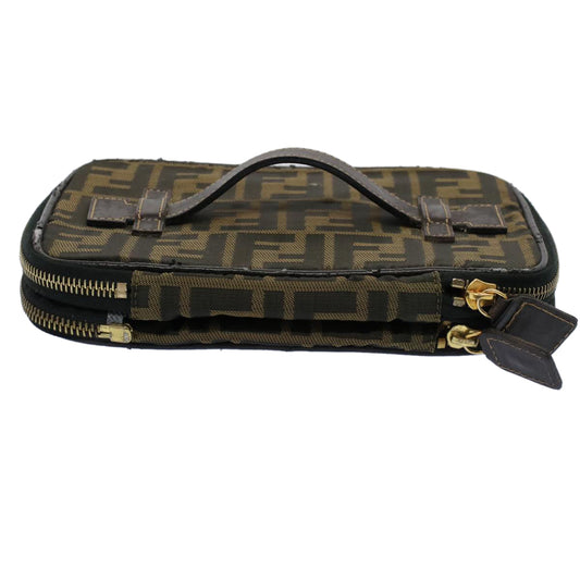 Luxury FendiZucca Canvas Vanity Mamma Baguette Hand Bag Brown57210