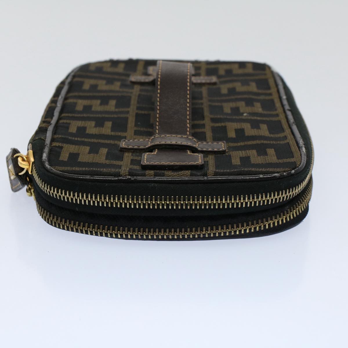 Luxury FendiZucca Canvas Vanity Mamma Baguette Hand Bag Brown57210