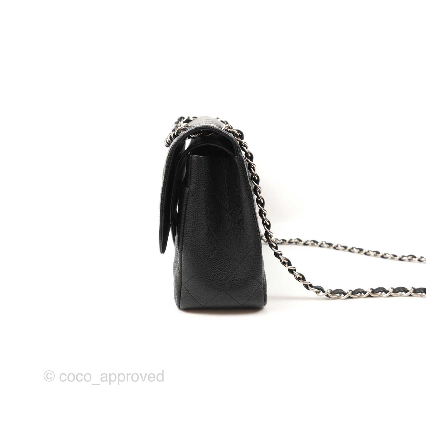 Chanel Jumbo Double Flap Black Caviar Silver Hardware⁣⁣