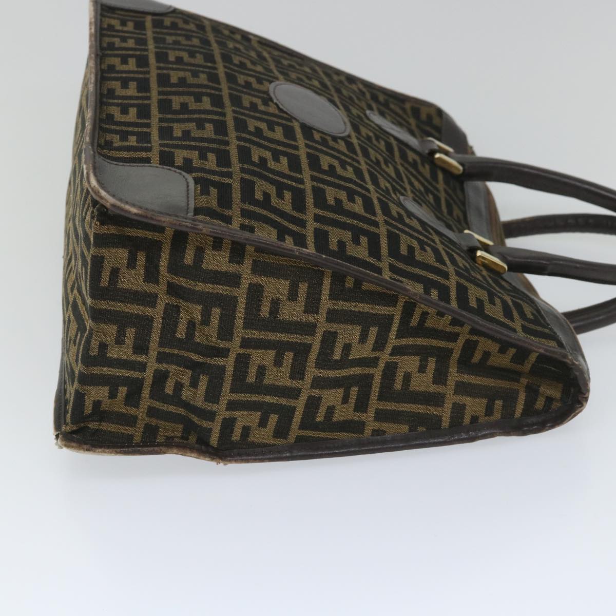 Luxury FendiZucca Canvas Mamma Baguette Hand Bag Vintage Brown57254