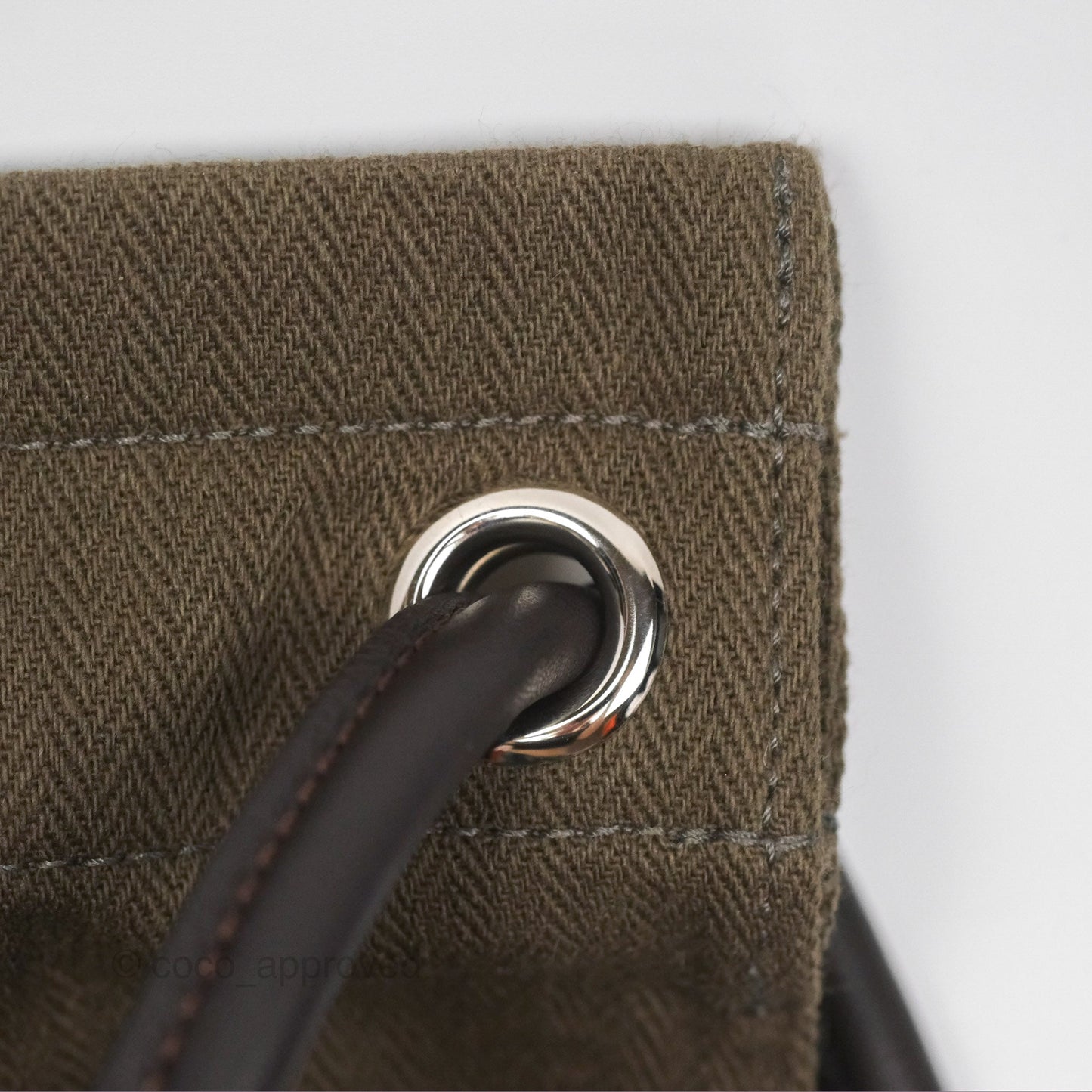 Hermès 2-way Maline Bag Khaki Canvas