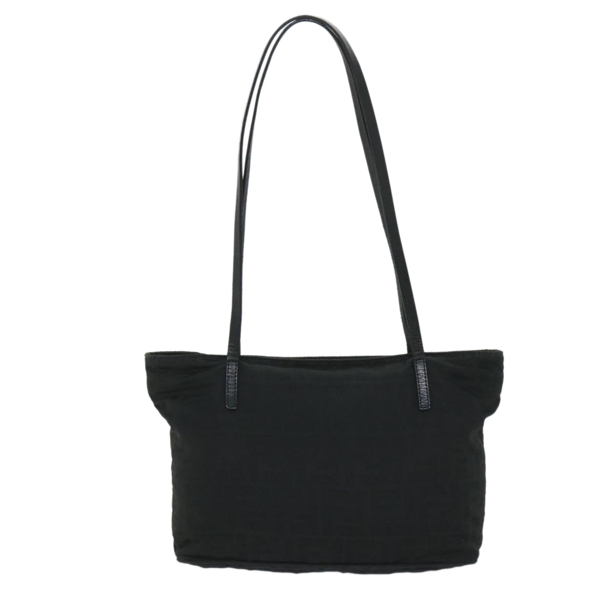 Luxury FendiZucca Canvas Shoulder Bag Black57278