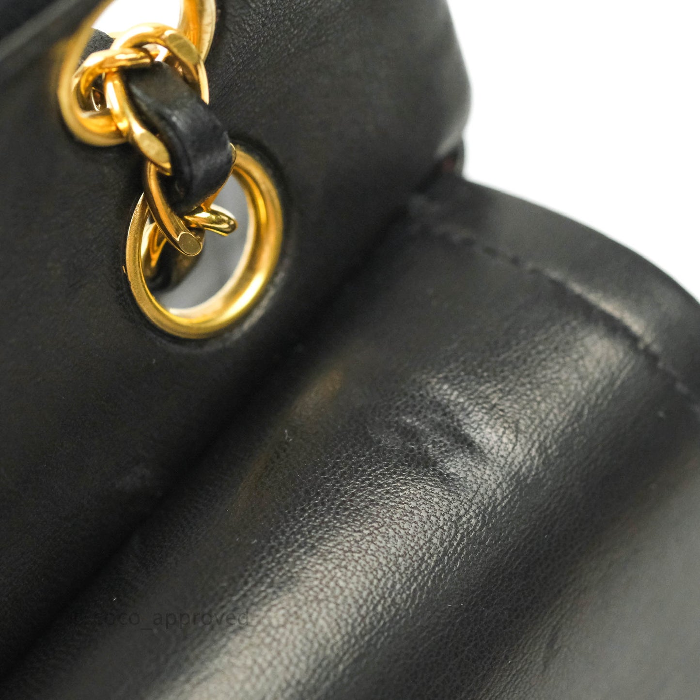 Chanel Classic Vintage Small S/M Flap Black Lambskin 24K Gold Hardware