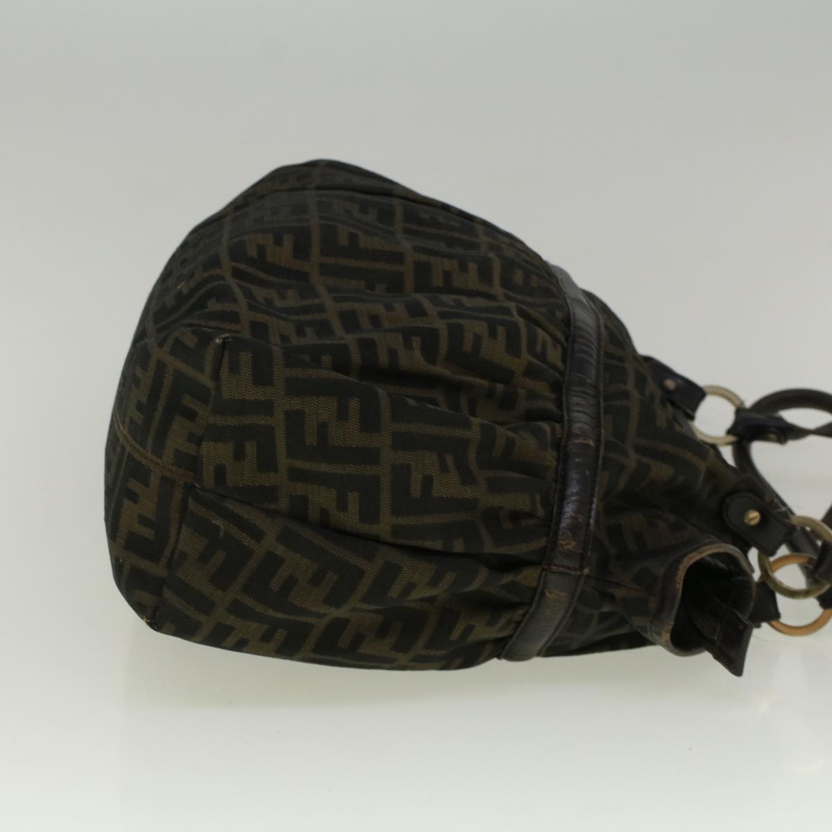 Luxury FendiZucca Canvas Mamma Baguette Shoulder Bag Brown57295