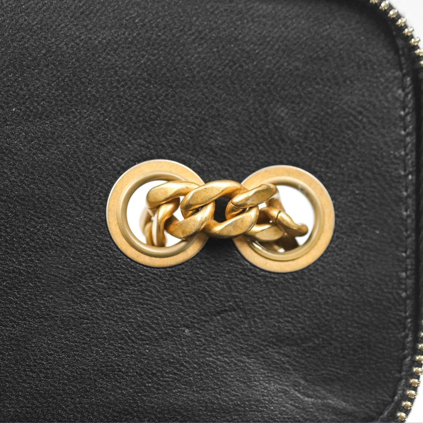 Chanel All Slide Vanity with Adjustable Chain Black Lambskin Aged Gold Hardware