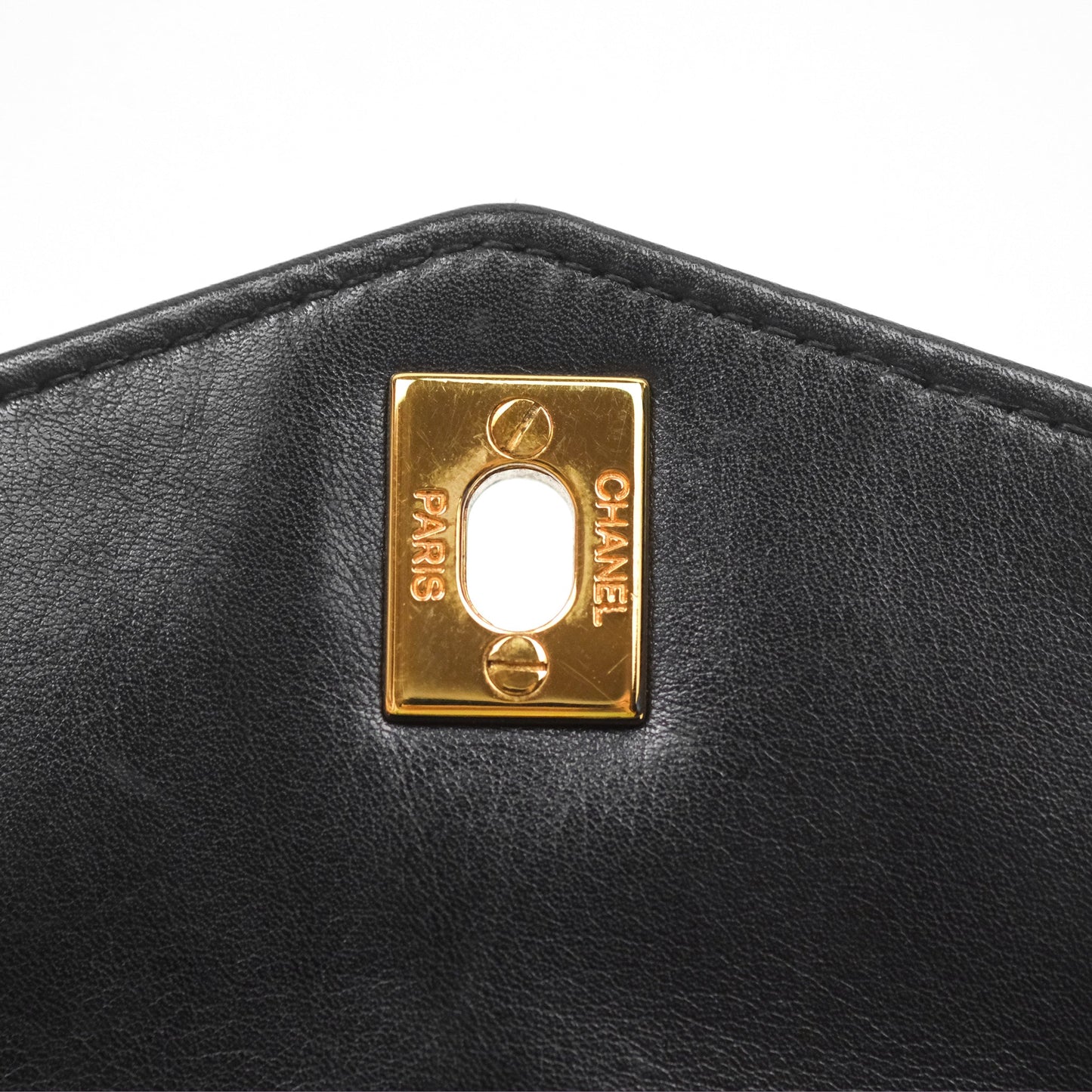 Chanel Vintage Belt Bag Quilted Black Lambskin 24K Gold Hardware