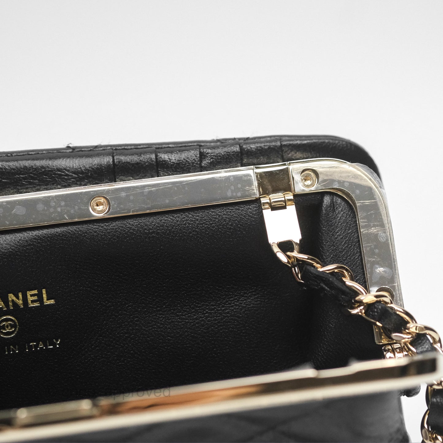 Chanel Clutch on Chain Black Calfskin Gold Hardware