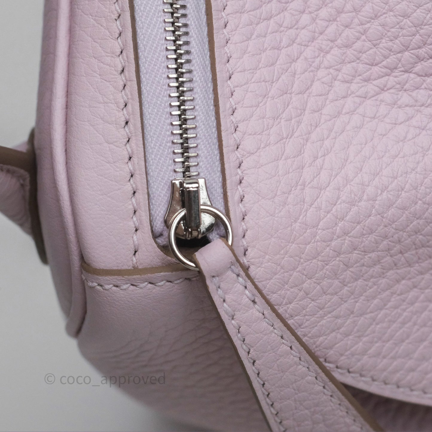 Hermès Lindy 26 Mauve Pale 09/Nata I2 Clemence Palladium Hardware