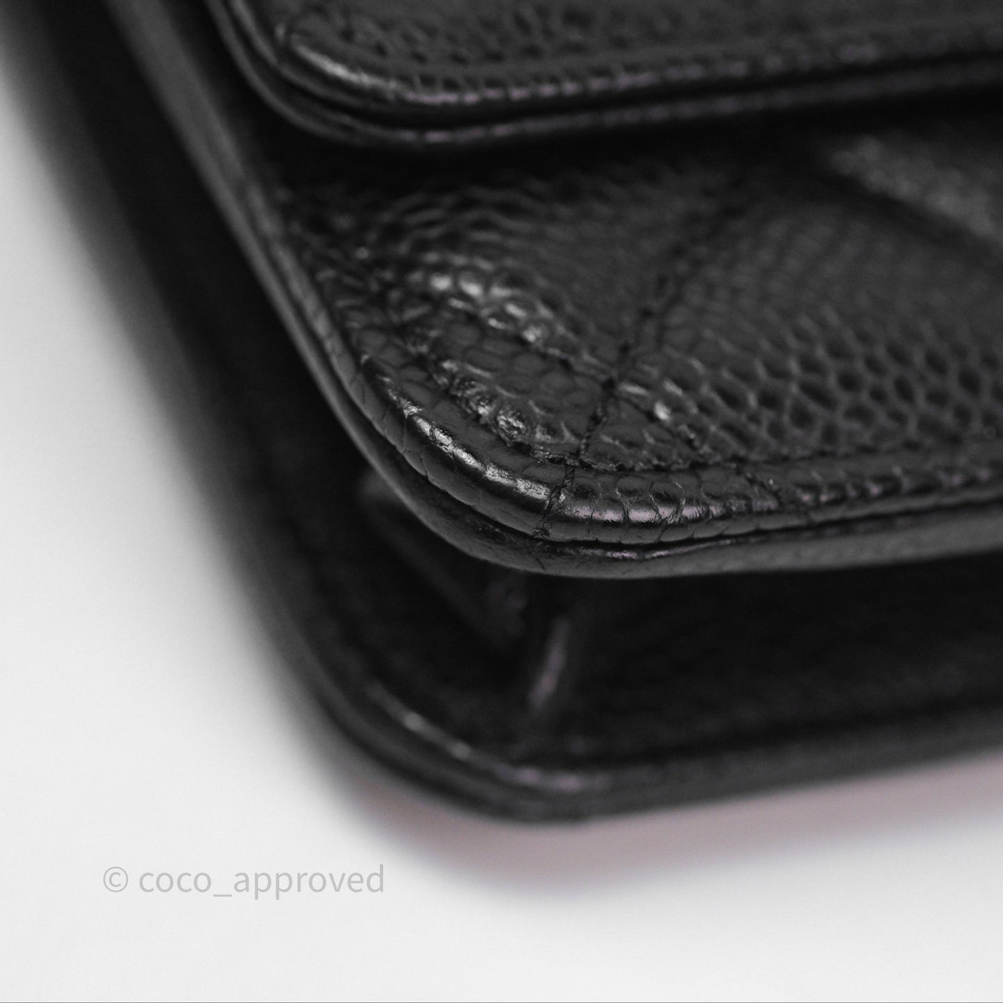 Chanel Quilted WOC Black Caviar Gold Hardware