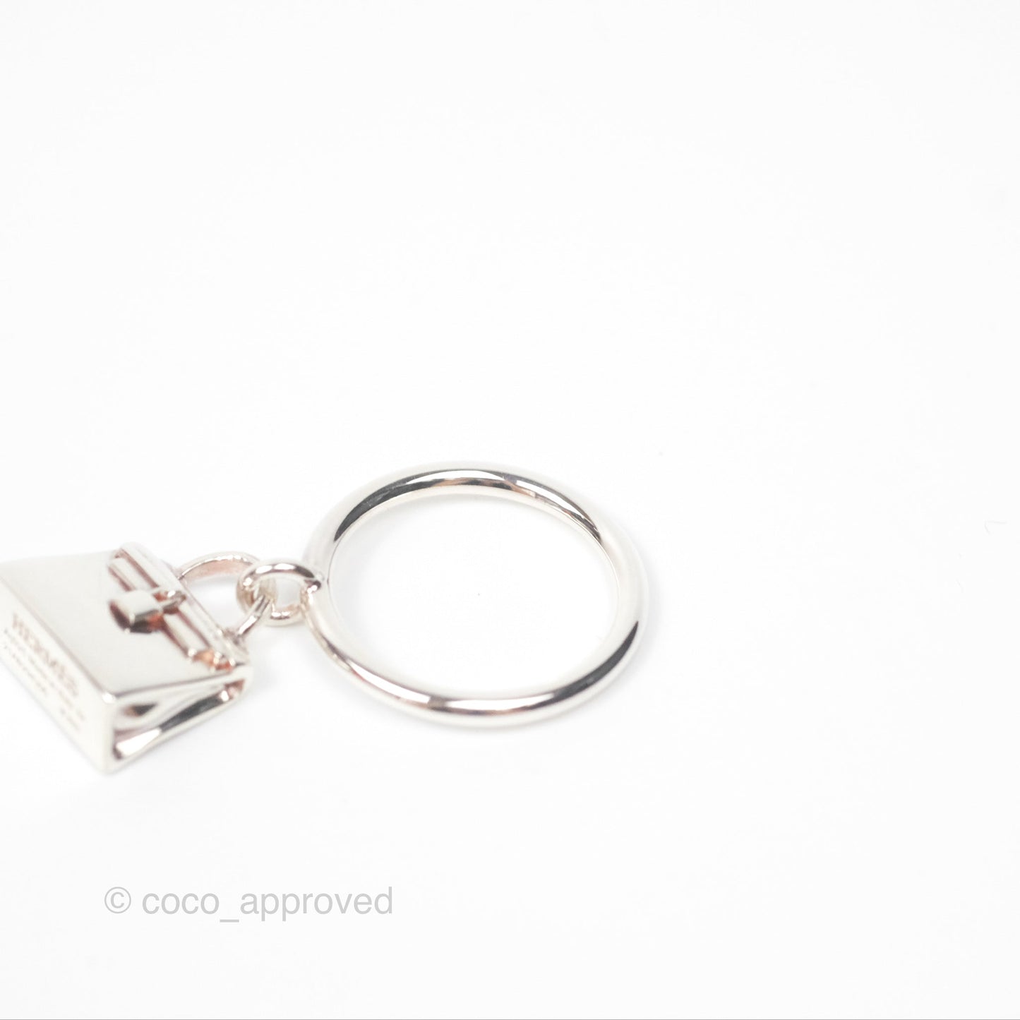 Hermès Amulettes Kelly Ring Sterling Silver Size 52