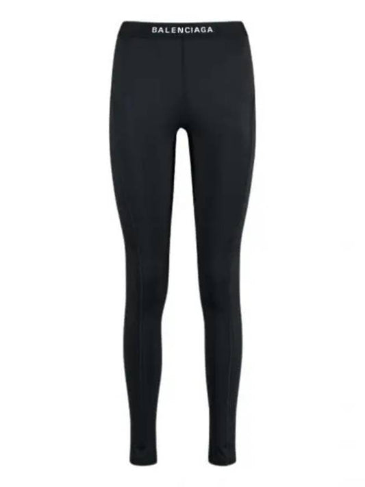 Luxury Balenciaga Athletic Leggings Pans Black