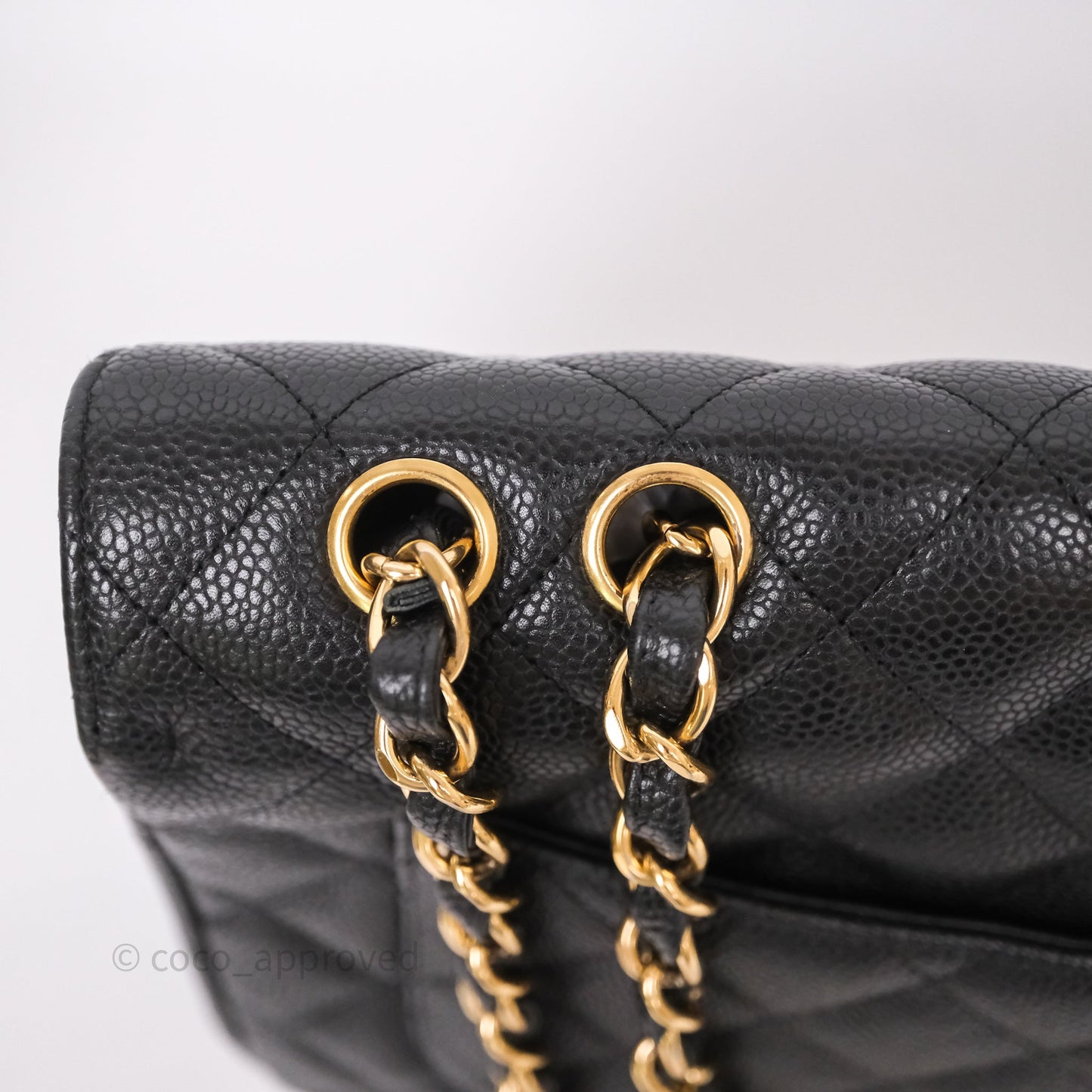 Chanel Jumbo Single Flap Black Caviar Gold Hardware⁣⁣