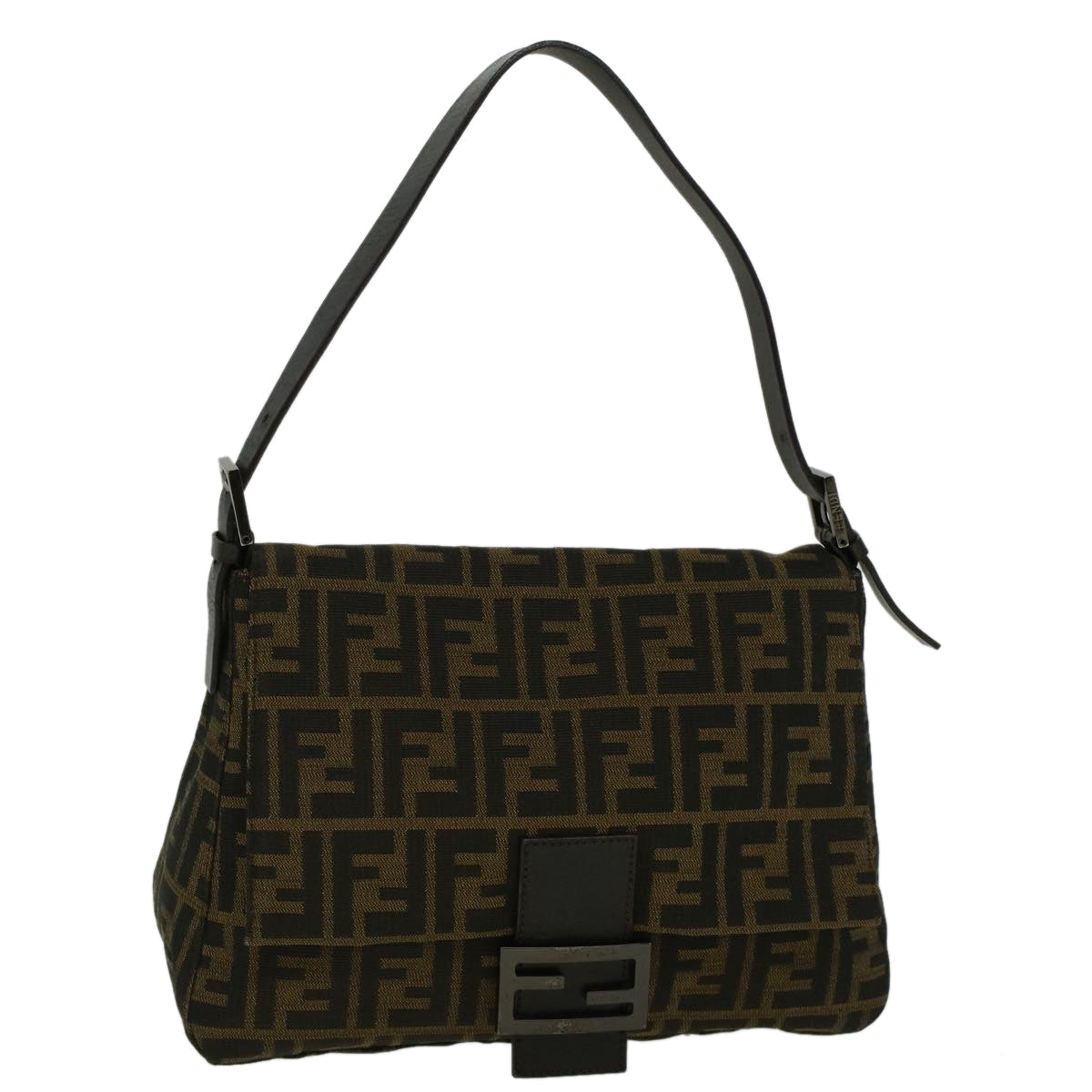 Luxury FendiZucca Canvas Mamma Baguette Shoulder Bag Brown57364