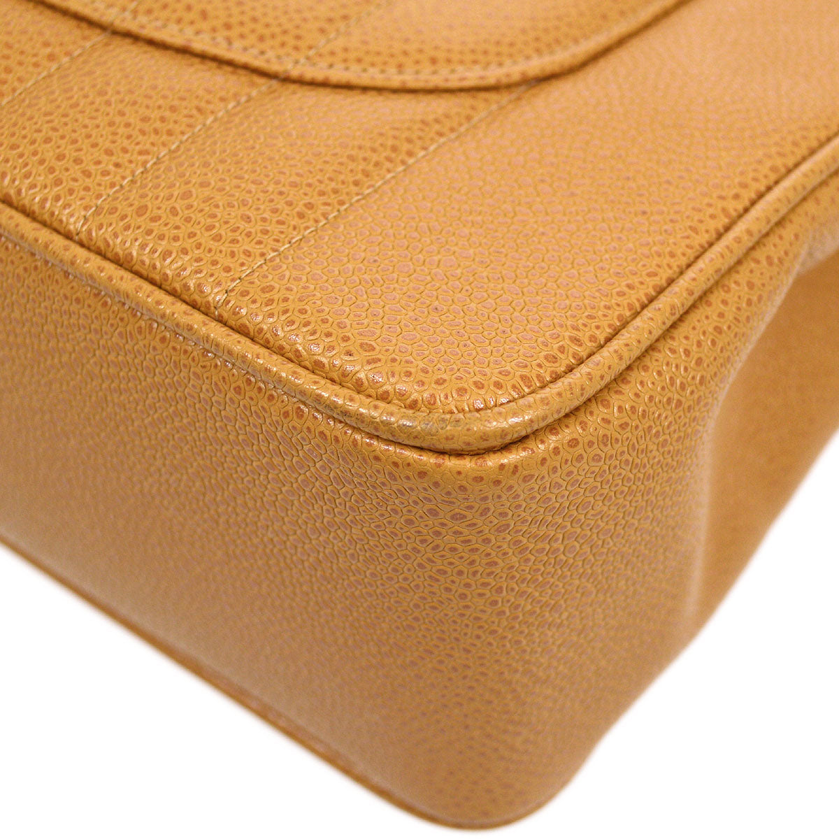 Luxury Chanel 1994-1996 Vertical Classic Flap Jumbo Beige Caviar