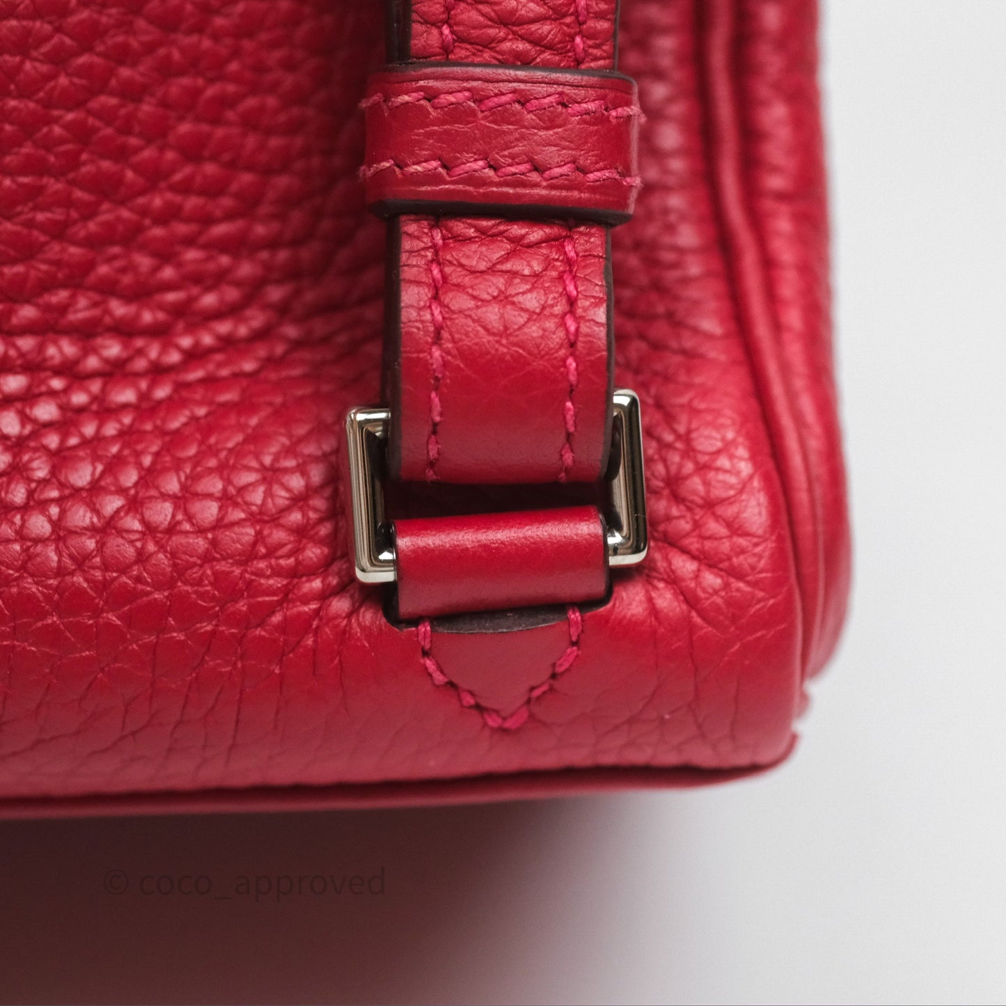 Hermès Kelly Ado Backpack Red Rouge Clemence Palladium Hardware