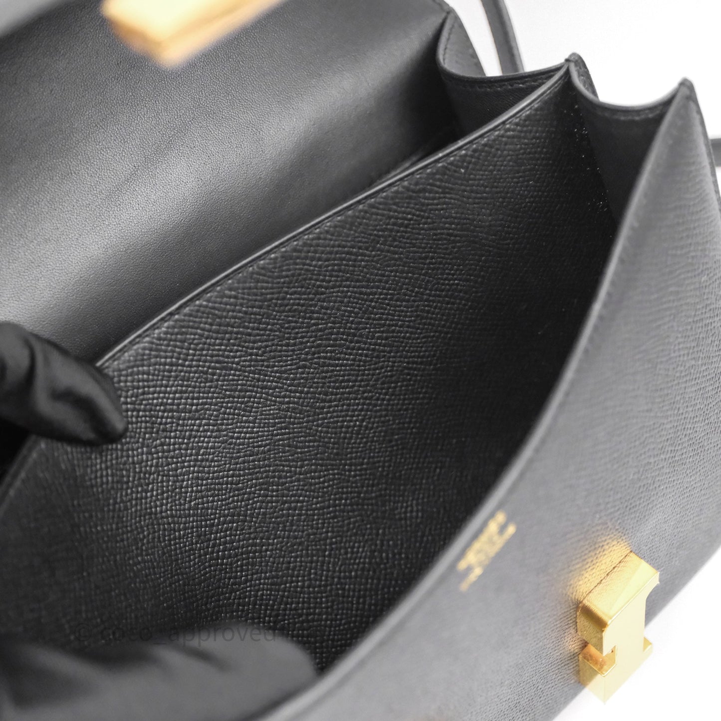 Hermès Constance 24 Noir 89 Epsom Gold Hardware