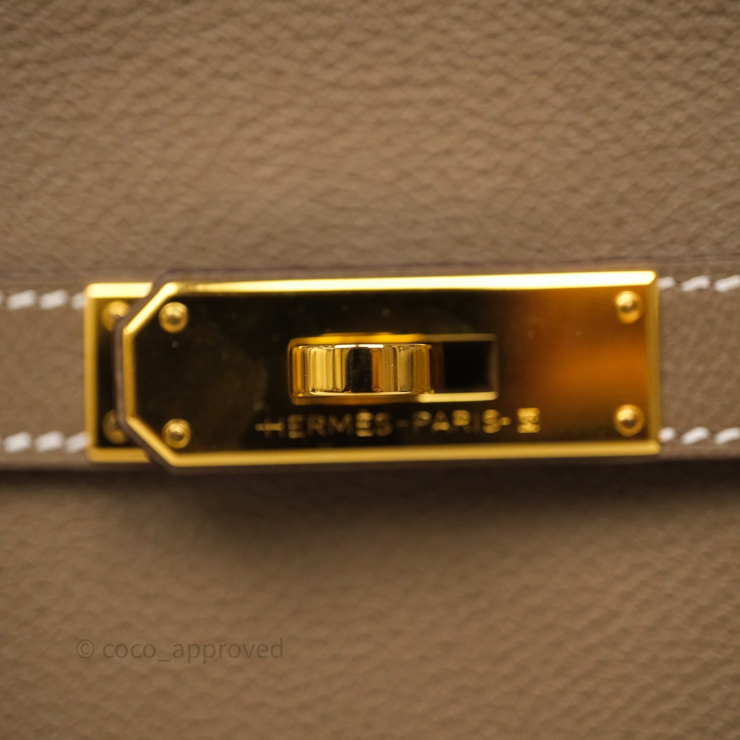 Hermès Mini Jypsiere Etoupe 18 Evercolor Gold Hardware
