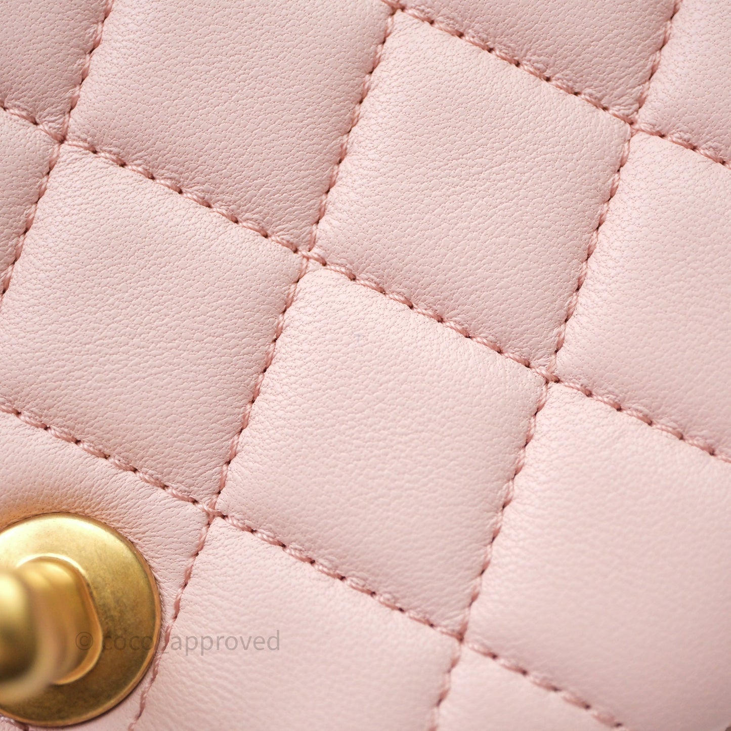 Chanel Mini Rectangular Pearl Crush Baby Pink Lambskin Aged Gold Hardware
