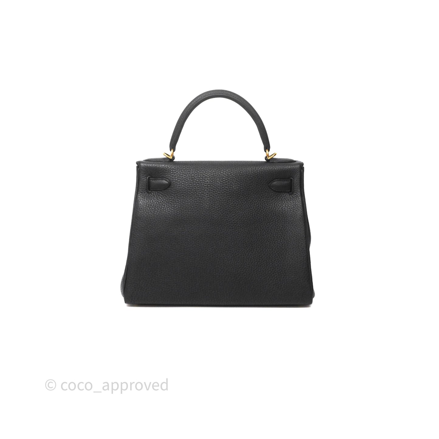 Hermès Kelly 28 Noir 89 Togo Gold Hardware