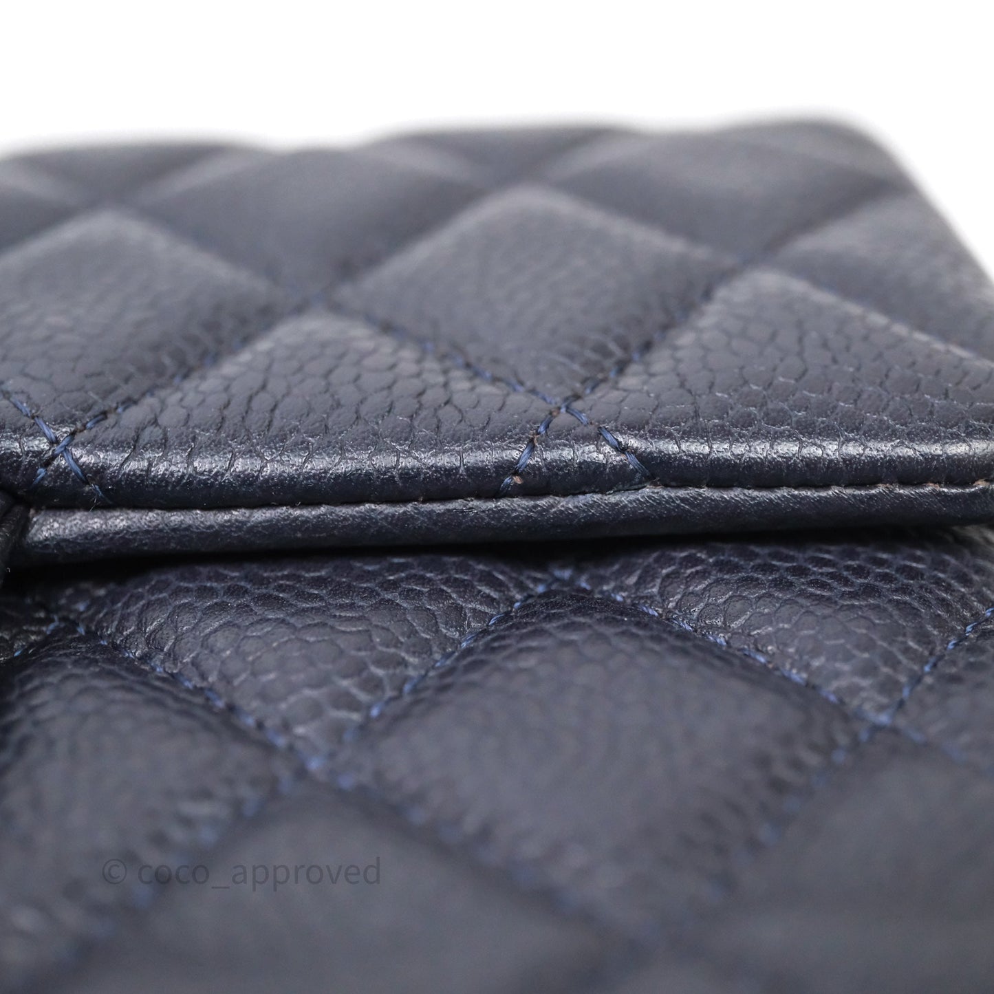 Chanel Mini Rectangular Quilted Dark Navy Caviar Silver Hardware