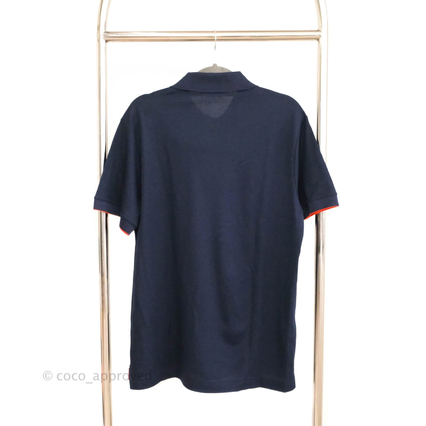 Hermès Men's Navy Polo Shirt Size M