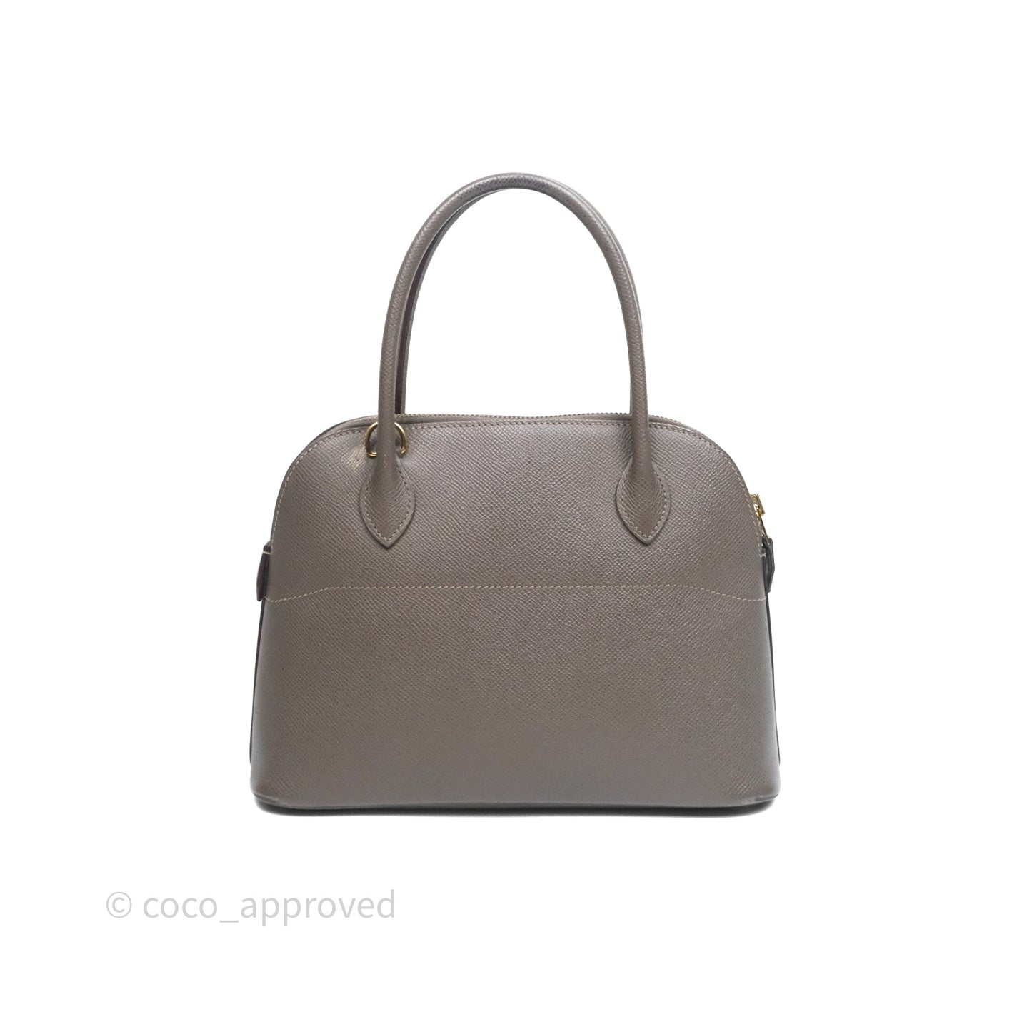 Hermès Bolide 27 Etain 8F Epsom Gold Hardware