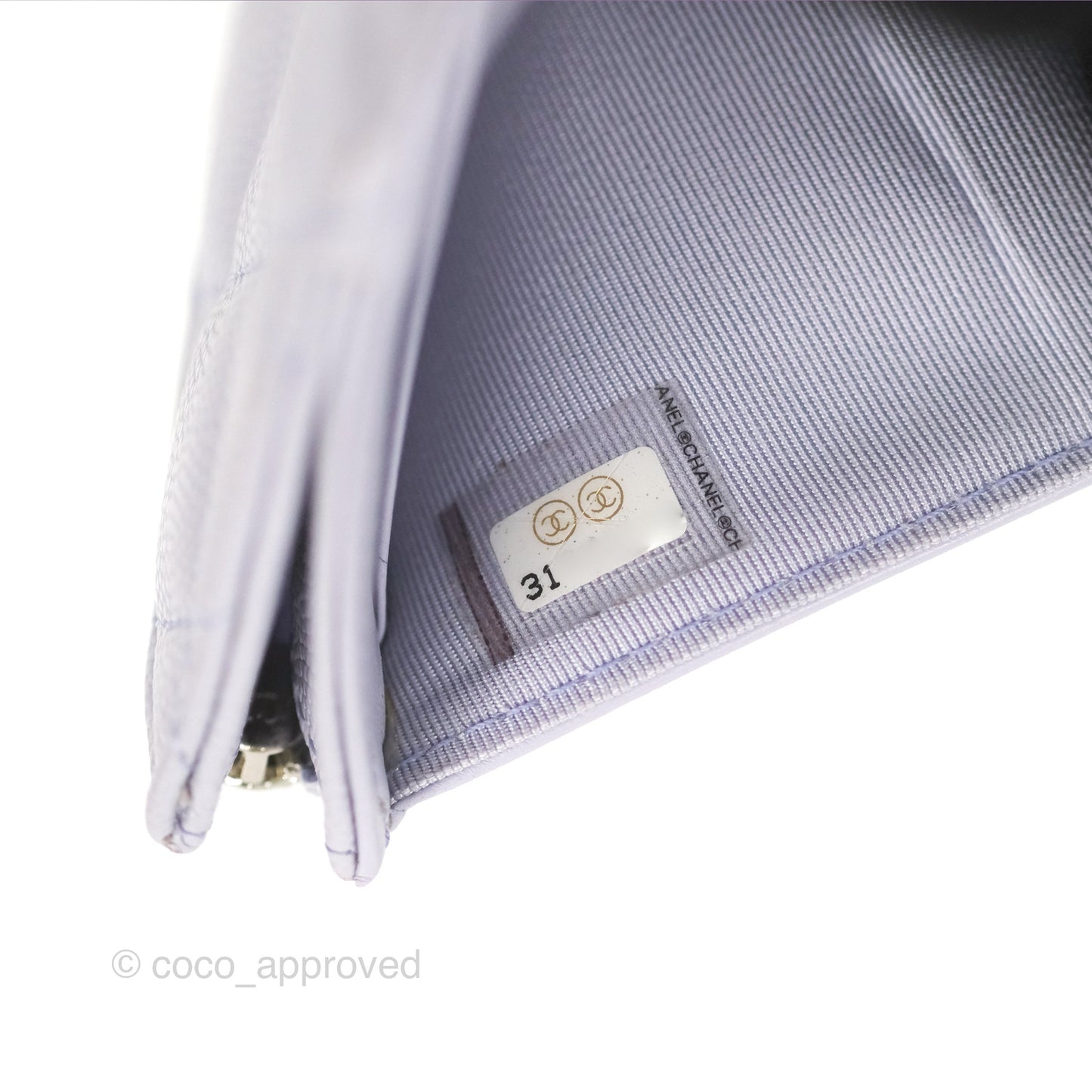 Chanel Classic Short Flap Wallet Lilac Caviar Silver Hardware