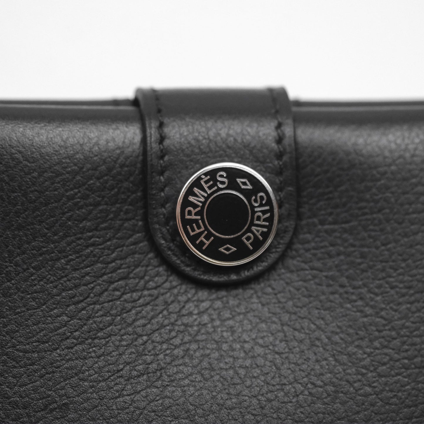 Hermes Porte-Cartes R.M.S Veau Evergrain Noir